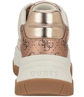 Guess Berrett Logo Print Platform Sneakers