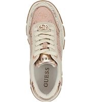 Guess Berrett Logo Print Platform Sneakers