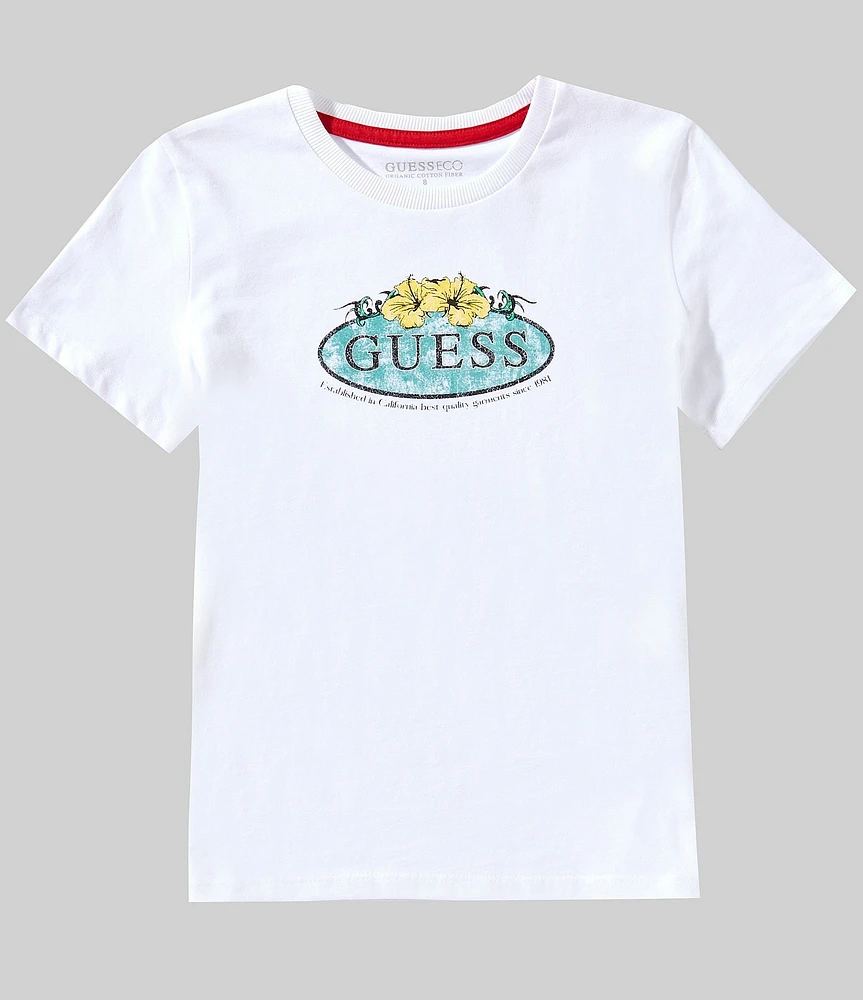 Guess Big Boys 8- Short Sleeve Water Print T-Shirt
