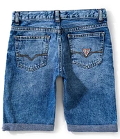 Guess Big Boys 8-18 Distressed Denim Linen Shorts