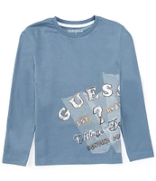 Guess Big Boys 8-18 Long Sleeve Graphic T-Shirt