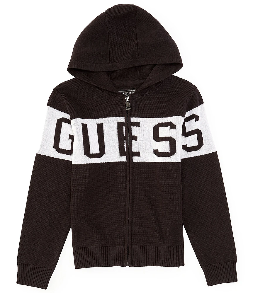 Guess Big Boys 8-18 Long Sleeve Guess Hooded Sweater