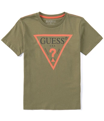 Guess Big Boys 8-18 Short Sleeve Guess Triangle Graphic T-Shirt