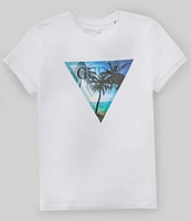 Guess Big Boys 8-18 Short Sleeve Holographic Logo T-Shirt