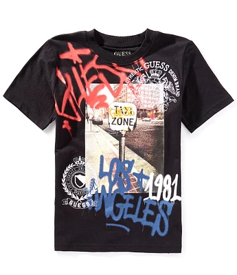 Guess Big Boys 8-18 Short Sleeve Oversize Graphic T-Shirt