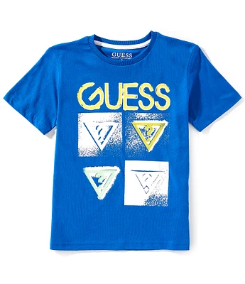 Guess Big Boys 8-18 Short Sleeve Quad Logo Graphic T-Shirt