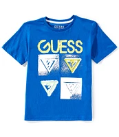 Guess Big Boys 8-18 Short Sleeve Quad Logo Graphic T-Shirt