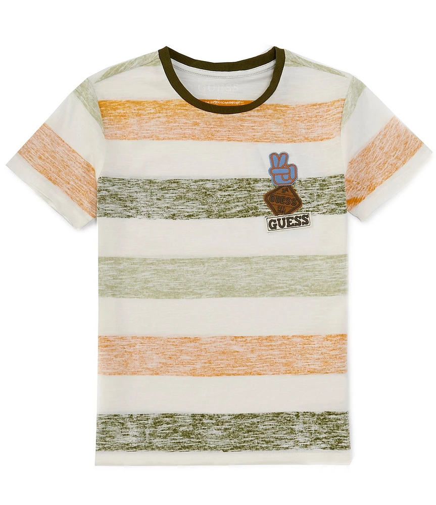 Guess Big Boys 8-18 Short Sleeve Stripe Slub Jersey T-Shirt