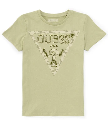 Guess Big Boys 8-18 Short Sleeve Triangle Logo T-Shirt