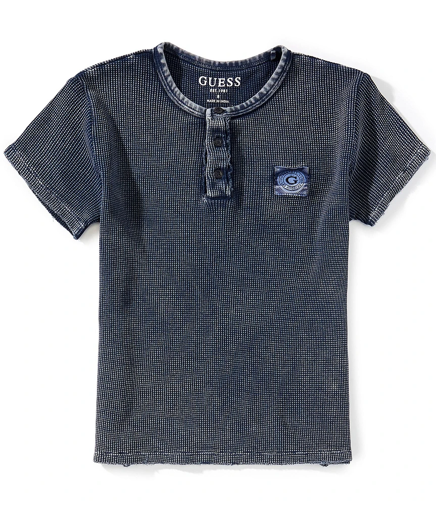 Guess Big Boys 8-18 Short Sleeve Waffle Knit Top