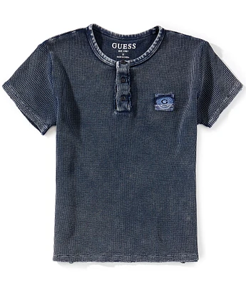 Guess Big Boys 8-18 Short Sleeve Waffle Knit Top