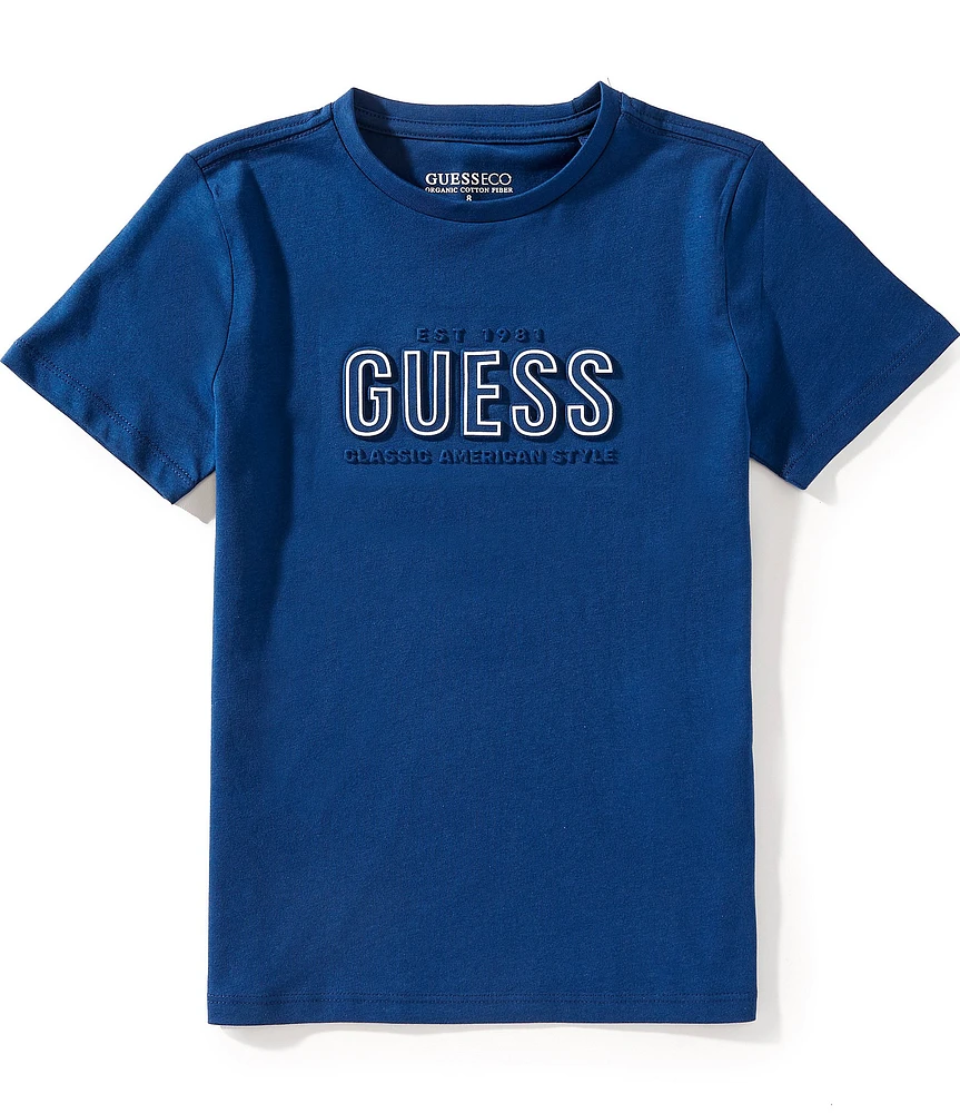 Guess Big Boys Short-Sleeve Embossed-Logo T-Shirt