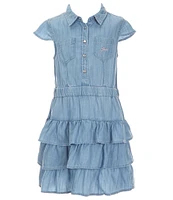 Guess Big Girls 7-16 Chambray Ruffle Dress