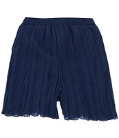 Guess Big Girls 7-16 Chiffon Pleated Lace Trim Shorts