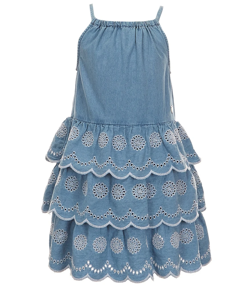 Guess Big Girls 7-16 Denim Sleeveless Halter Dress