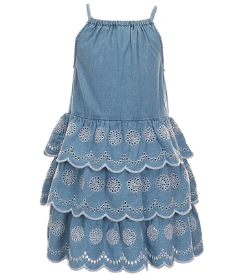 Guess Big Girls 7-16 Denim Sleeveless Halter Dress