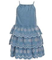 Guess Big Girls 7-16 Denim Sleeveless Halter Dress