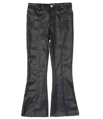 Guess Big Girls 7-16 Flared Leather Coated Pants