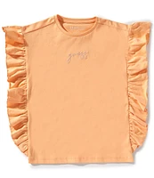 Guess Big Girls 7-16 Flutter Sleeve T-Shirt