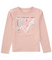 Guess Big Girls 7-16 Long-Sleeve Guess Triangle Logo T-Shirt