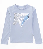 Guess Big Girls 7-16 Long-Sleeve Guess Triangle Logo T-Shirt