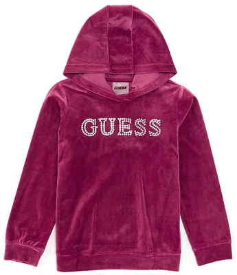 Guess Big Girls 7-16 Long-Sleeve Velour Hoodie