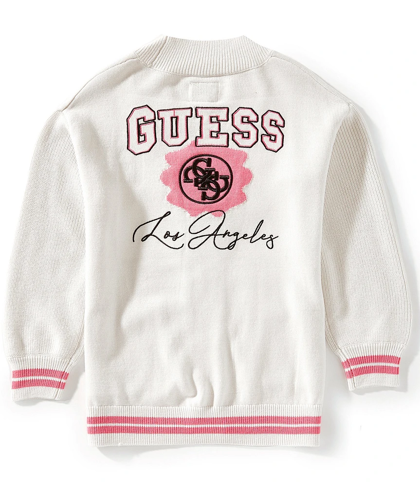 Guess Big Girls Long-Sleeve Wool-Blend Cardigan