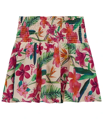 Guess Big Girls 7-16 Poplin Tropical Floral Print Mini Skirt