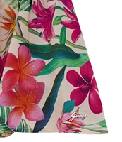 Guess Big Girls 7-16 Poplin Tropical Floral Print Mini Skirt