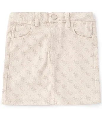 Guess Big Girls 7-16 Printed Bull Denim Skirt