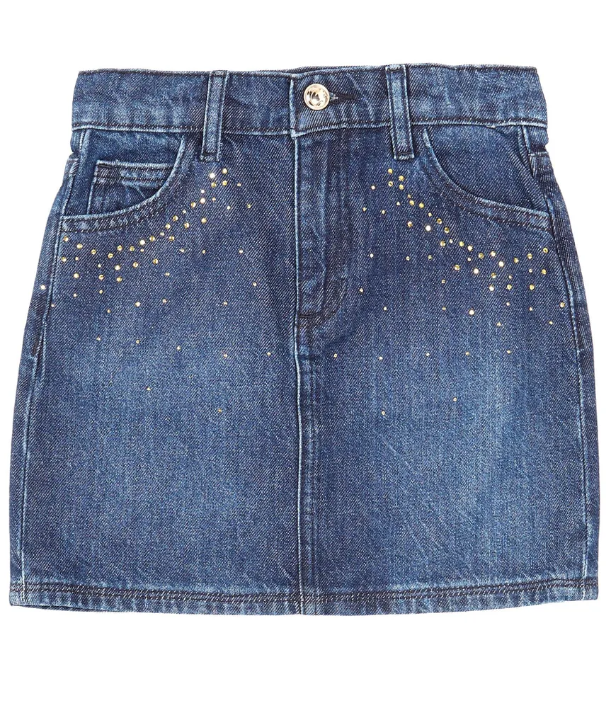 Guess Big Girls 7-16 Rhinestone Denim Skirt