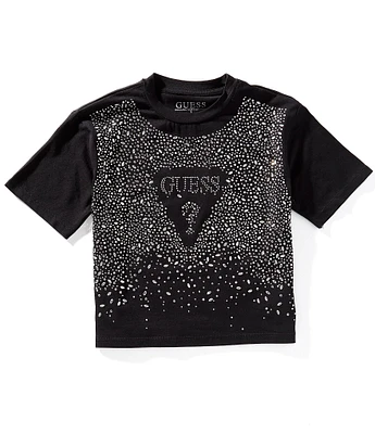 Guess Big Girls 7-16 Short Sleeve Rhinestone T-Shirt