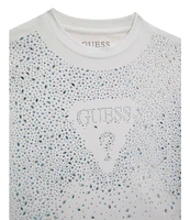 Guess Big Girls 7-16 Short Sleeve Rhinestone T-Shirt