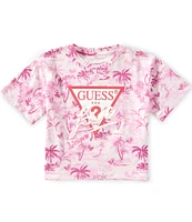 Guess Big Girls 7-16 Short-Sleeve Sparkle Logo T-Shirt