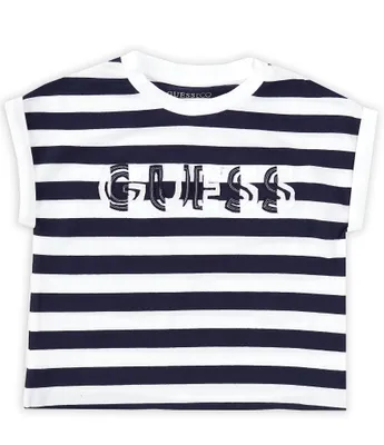 Guess Big Girls 7-16 Short Sleeve Stripe T-Shirt