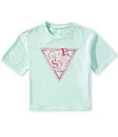 Guess Big Girls 7-16 Short Sleeve Triangle T-Shirt