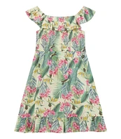 Guess Big Girls 7-16 Sleeveless Floral Poplin Dress