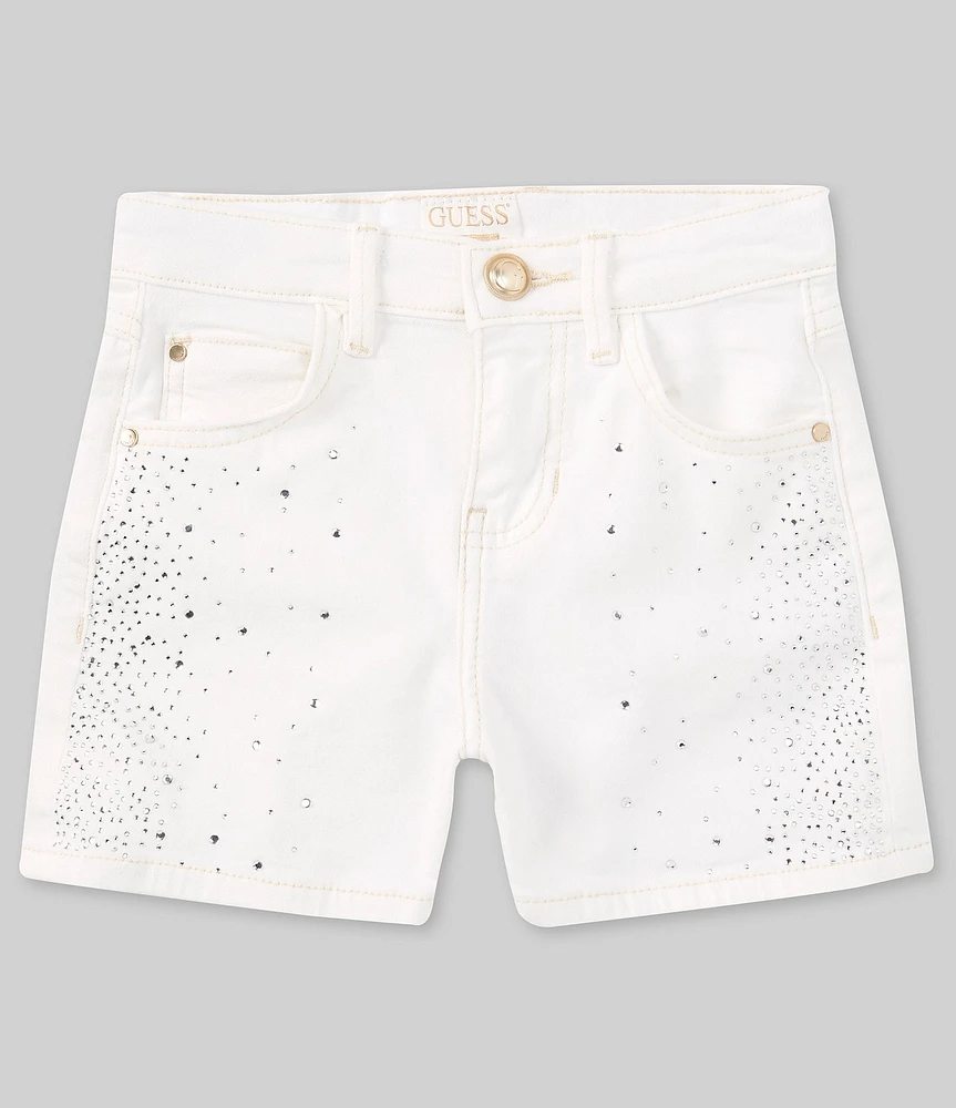 Guess Big Girls 7-16 Strass Rhinestone Denim Shorts