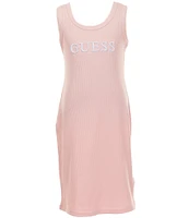 Guess Big Girls 8-16 Scoop Neck Sleeveless Tank Rib Dress