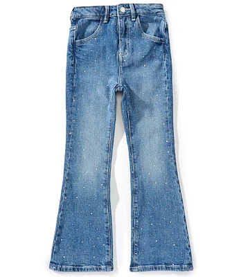 Guess Big Girls Rhinestone-Embellished Flare-Leg Jeans