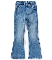 Guess Big Girls Rhinestone-Embellished Flare-Leg Jeans