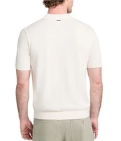 Guess Bryant Rib Pointelle Short Sleeve Polo Shirt
