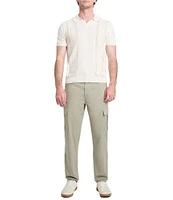 Guess Bryant Rib Pointelle Short Sleeve Polo Shirt
