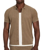 Guess Calvin Chevron Short Sleeve Knit Shirt