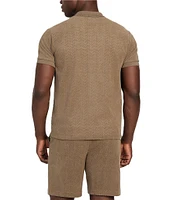 Guess Calvin Chevron Short Sleeve Knit Shirt