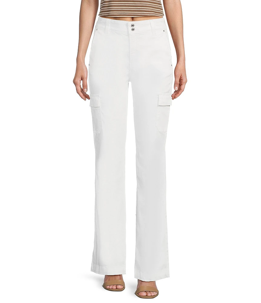 Guess Cargo Mini Mid Rise Bootcut Jeans