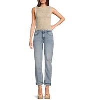 Guess Celia Mid Rise Distressed Boyfriend Jeans