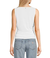 Guess Ciena Sleeveless Shirred Tank Top