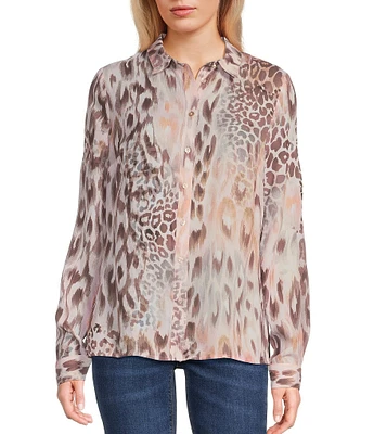 Guess Clouis Long Sleeve Jaguar Printed Shirt