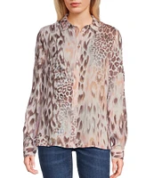 Guess Clouis Long Sleeve Jaguar Printed Shirt